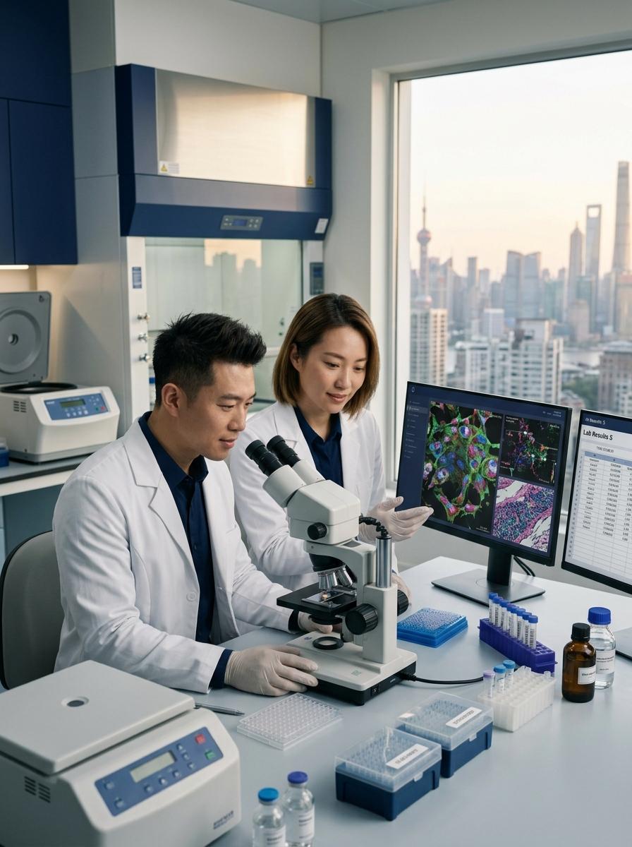Laboratory Testing — An in-house central reference laboratory covering clinical pathology, microbiology, immunology, genomics, and study-specific assays.