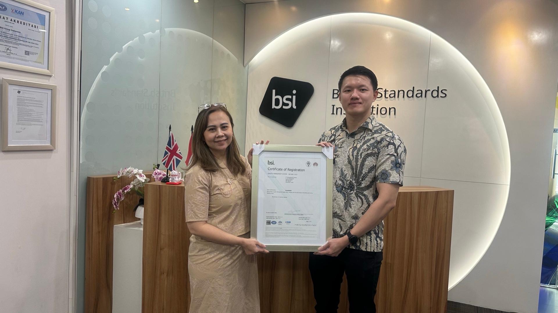 Certified for Quality - ISO 9001:2015 Certification